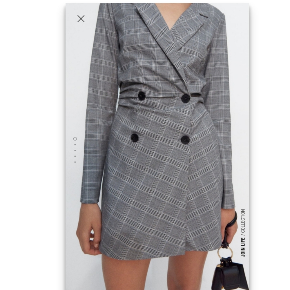 Zara plaid mini dress